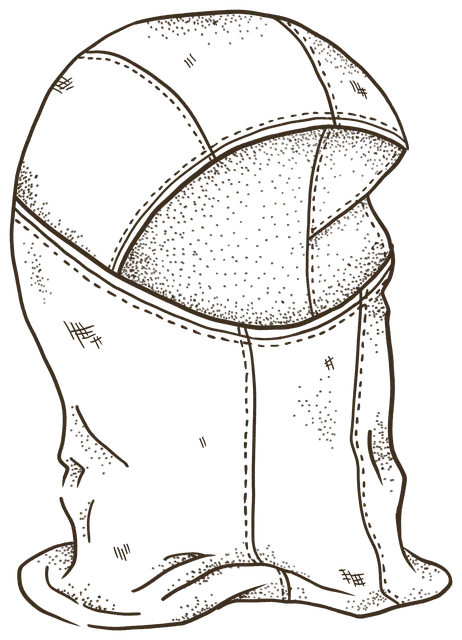 A balaclava, face opening turned toward the viewer
