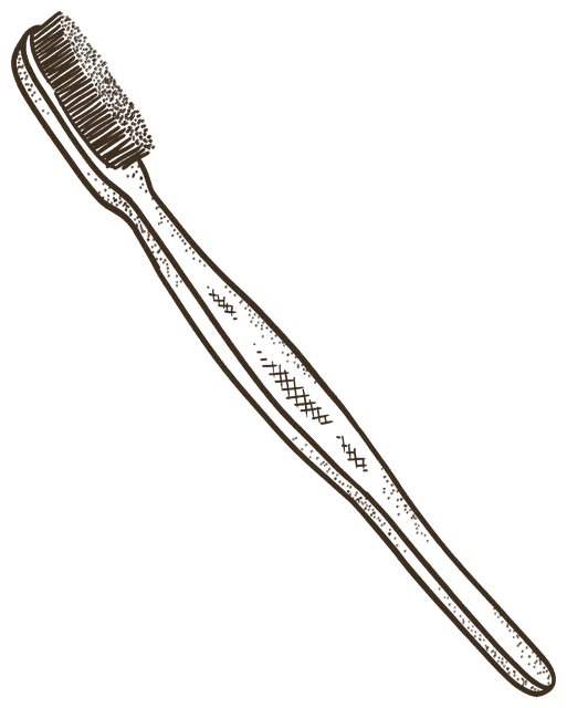 A full-size toothbrush